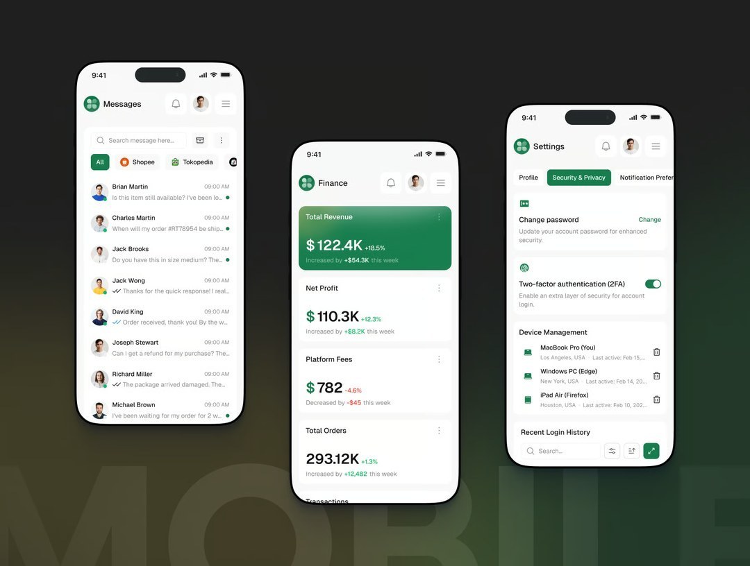 TeamSync 电子商务管理后台仪表板 UI 套件